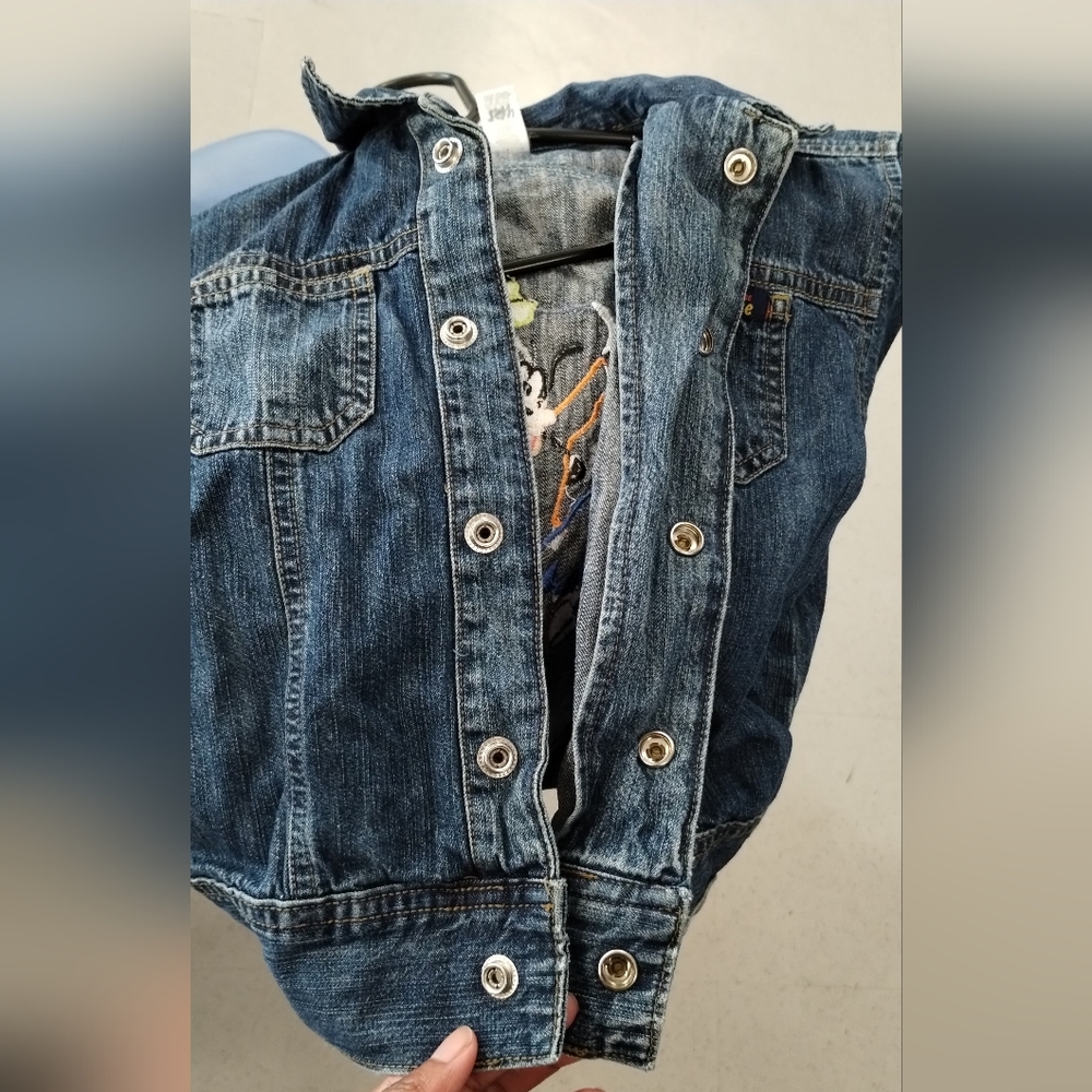 Disney Store Mickey Mouse Clubhouse denim Jean jacket 4T Donald duck Goofy - Picture 13 of 16